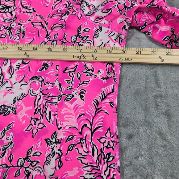 Lilly Pulitzer Jacket Large Purrposefully Pink Serena Luxletic UPF 50+ Stretch - Picture 8 of 9